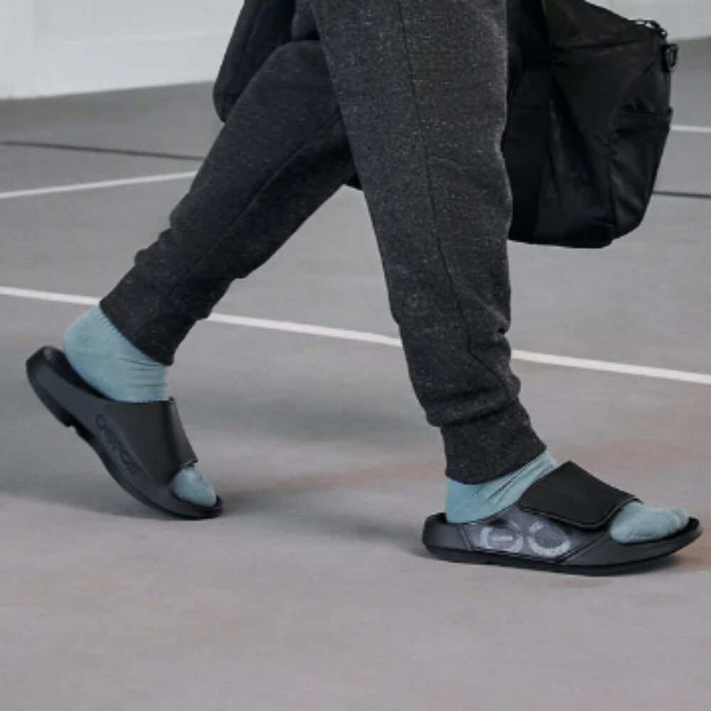 MEN'S OOAHH SPORT FLEX SANDAL - MATTE BLACK MEN’S SIZE 8-13 BEST IN FITNESS